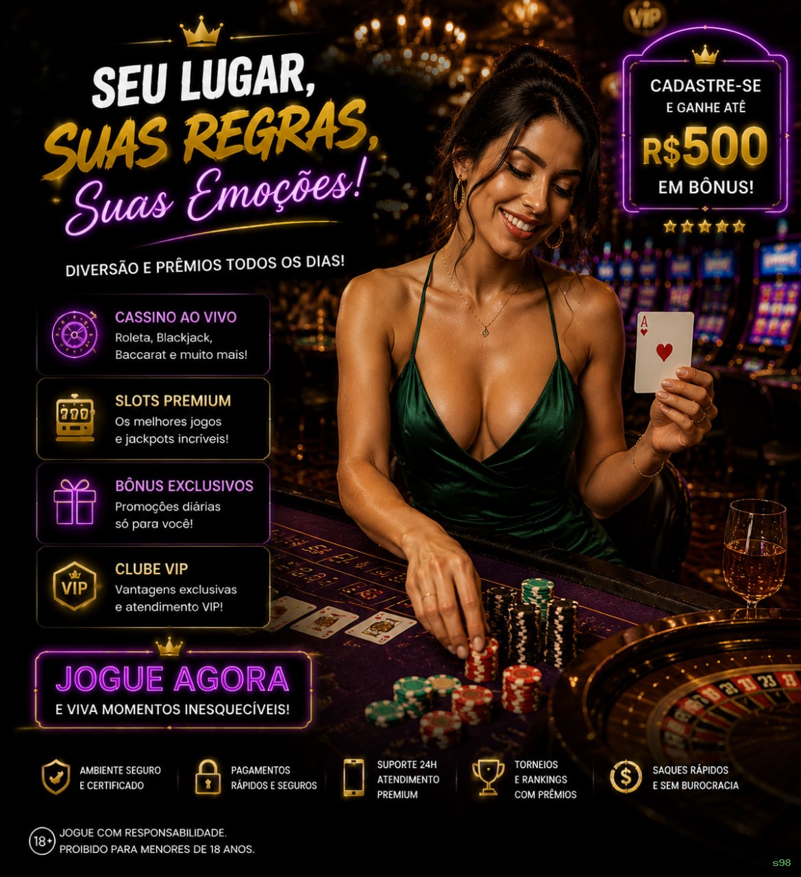 Ganhar e sacar na s98